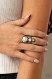 Marbled Magnificence-Brass Ring-Paparazzi Accessories.