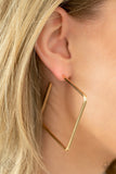Material Girl Magic-Gold Hoop Earring-Paparazzi Accessories.