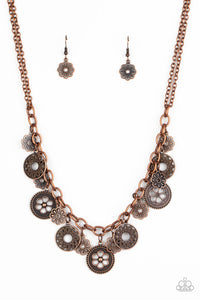 Meadow Masquerade-Copper Necklace-Paparazzi Accessories.