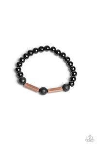 Metro Meditation-Copper Urban Bracelet-Paparazzi Accessories.