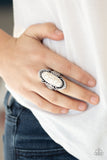 Mineral Monger-White Ring-Paparazzi Accessories.