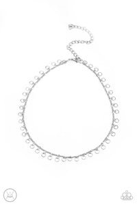 Minimalist Magic-Silver Choker Necklace-Paparazzi Accessories.