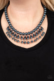 Miss Majestic-Blue Necklace-Paparazzi Accessories.