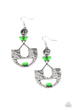 Modern Day Mecca-Green Earring-Paparazzi Accessories.