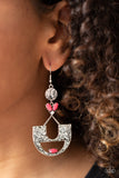 Modern Day Mecca-Pink Earring-Paparazzi Accessories.
