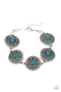 Mojave Mandalas-Blue Clasp Bracelet-Paparazzi Accessories.