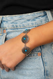 Mojave Mandalas-Blue Clasp Bracelet-Paparazzi Accessories.