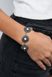 Mojave Mandalas-White Clasp Bracelet-Paparazzi Accessories.