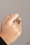 Moonlit Marigold-Brown Ring-Paparazzi Accessories.