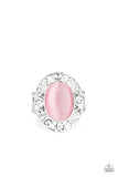 Moonlit Marigold-Pink Ring-Paparazzi Accessories.