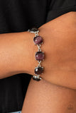 Ms. GLOW It All-Purple Clasp Bracelet-Paparazzi Accessories.