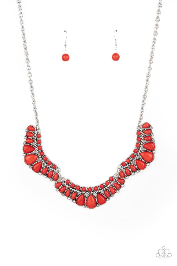 Naturally Native-Red Necklace-Paparazzi Accessories.