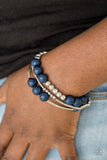 New Adventures-Blue Stretch Bracelet-Paparazzi Accessories.