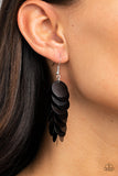Now You SEQUIN It-Black Earring-Paparazzi Accessories.