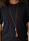 Ocean Child-Orange Urban Necklace-Paparazzi Accessories.
