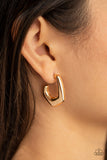 On The Hook-Gold Hoop Earring-Paparazzi Accessories.