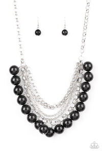 One-Way WALL STREET-Black Necklace-Paparazzi Accessories.