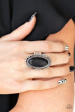 Open Range-Black Ring-Paparazzi Accessories.
