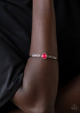 PIECE of Mind-Pink Cuff Bracelet-Paparazzi Accessories.