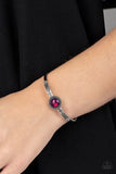 PIECE of Mind-Purple Cuff Bracelet-Paparazzi Accessories.