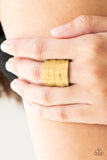 Paleo Patterns-Gold Ring-Paparazzi Accessories.