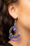 Palm Breeze-Purple Earring-Paparazzi Accessories.