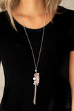 Party Girl Glow-Pink Necklace-Paparazzi Accessories.