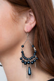 Party Planner Posh-Blue Earring-Paparazzi Accessories.