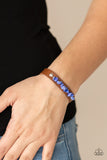 Pebble Paradise-Blue Wrap Bracelet-Paparazzi Accessories.