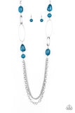 Pleasant Promenade-Blue Necklace-Paparazzi Accessories.