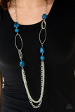 Pleasant Promenade-Blue Necklace-Paparazzi Accessories.
