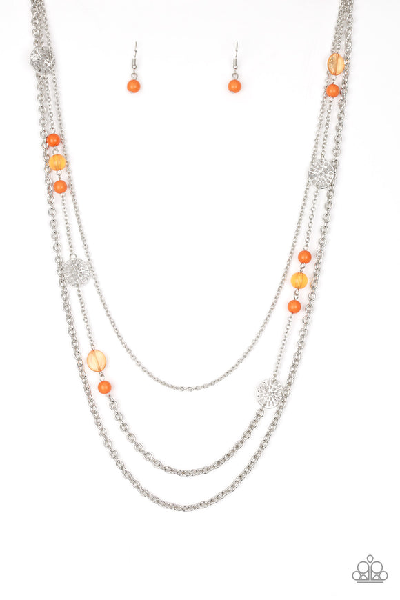 Pretty Pop-tastic!-Orange Necklace-Paparazzi Accessories.