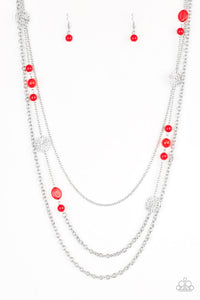 Pretty Pop-tastic!-Red Necklace-Paparazzi Accessories.