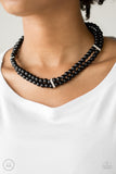 Put On Your Party Dress-Black Necklace-Paparazzi Accessories.