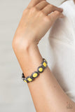 Vividly Vintage-Yellow Stretch Bracelet-Paparazzi Accessories