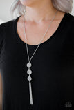 Triple Shimmer-White Necklace-Paparazzi Accessories