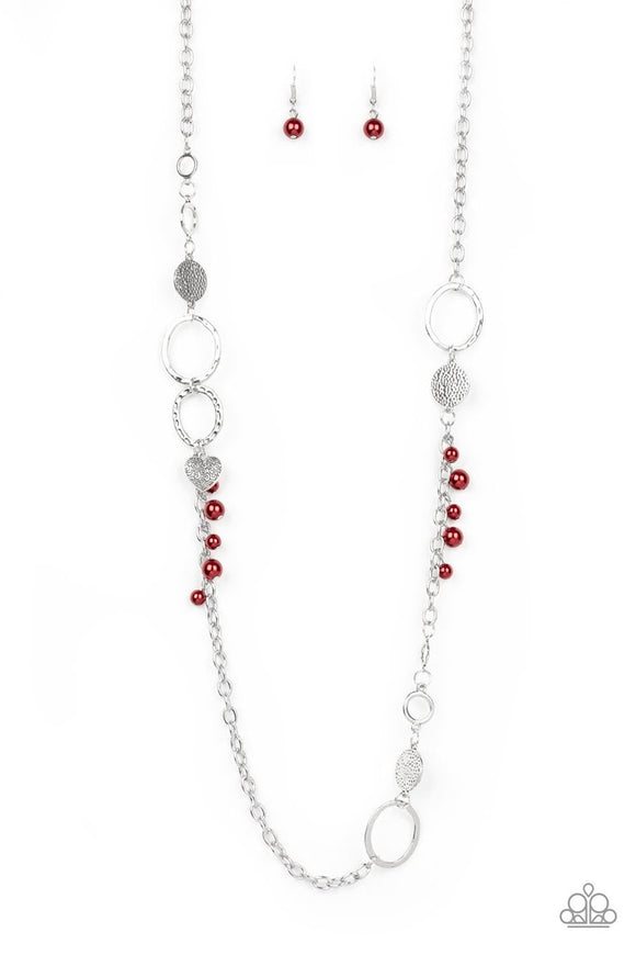 Unapologetic Flirt-Red Necklace-Paparazzi Accessories.