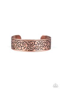 Read The VINE Print-Copper Cuff Bracelet-Paparazzi Accessories.