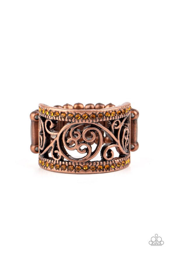 Regal Reflections-Copper Ring-Paparazzi Accessories.