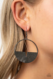 Reimagined Refinement-Black Earring-Paparazzi Accessories.