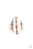 Revamped Ripple-Rose Gold Ring-Paparazzi Accessories.