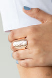 Revamped Ripple-Rose Gold Ring-Paparazzi Accessories.