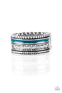 Rich Rogue-Blue Ring-Paparazzi Accessories.