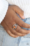 Rich With Richness-Orange Ring-Paparazzi Accessories.