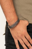 Risk-taking Texture-Black Urban Bracelet-Paparazzi Accessories.