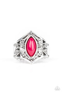 Roamin Rogue-Pink Ring-Paparazzi Accessories.