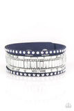 Rock star Rocker-Blue Wrap Bracelet-Paparazzi Accessories.