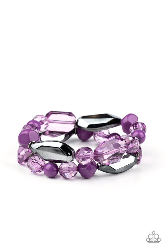Crystal Charisma - Purple Paparazzi Bracelet – Jazzy Bling Jewels LLC
