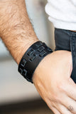 Rodeo Rampage-Black Urban Bracelet-Leather-Paparazzi Accessories.