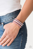 Rollin In Rhinestones-Pink Wrap Bracelet-Paparazzi Accessories.